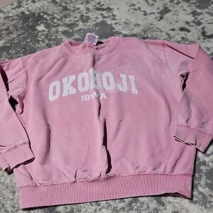 Comfort Okoboji Pink Pullover Sweatshirt Size Large